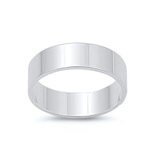 Load image into Gallery viewer, Sterling Silver Flat Cigar Band Ring-6mm
