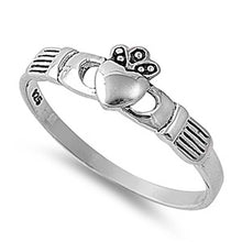 Load image into Gallery viewer, Sterling Silver Claddagh Shaped Plain RingsAnd Face Height 7mm