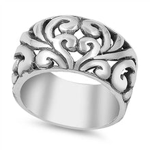 Load image into Gallery viewer, Sterling Silver Bali Shaped Plain RingsAnd Face Width 13mmAnd Band Width 11mm
