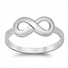 Load image into Gallery viewer, Sterling Silver Classy Infinity Ring with Face Height of 7MM