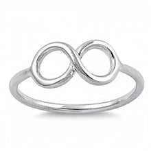 Load image into Gallery viewer, Sterling Silver Classy Thin Infinity Ring with Face Height of 7MM