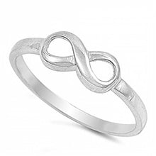 Load image into Gallery viewer, Sterling Silver Classy Infinity Ring with Face Height of 5MM