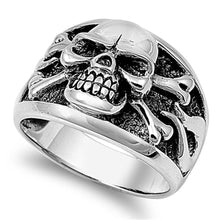 Load image into Gallery viewer, Sterling Silver Skull Shaped Plain RingsAnd Face Height 18mm