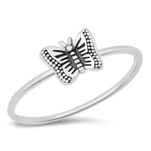 Load image into Gallery viewer, Sterling Silver Oxidized Butterfly Ring-6.2 mm