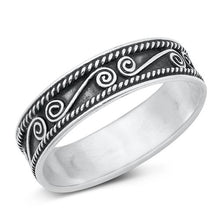 Load image into Gallery viewer, Sterling Silver Oxidized Bali Band Ring