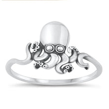 Load image into Gallery viewer, Sterling Silver Oxidized Octopus Ring-12mm