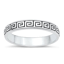 Load image into Gallery viewer, Sterling Silver Oxidized Aztec Design Ring Face Height-3.7mm