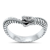 Sterling Silver Oxidized Snake Ring-5.6 mm
