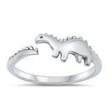 Sterling Silver Oxidized Dinosaur Ring