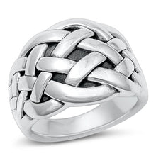 Load image into Gallery viewer, Sterling Silver Oxidized Electroform Plain Ring Face Height-18.4mm