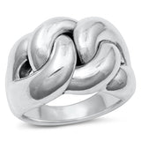 Sterling Silver Electroform Oxidized Plain Ring Face Height-16mm