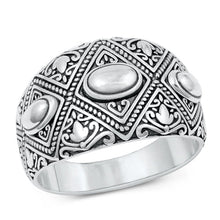 Load image into Gallery viewer, Sterling Silver Oxidized Bali Ring Face Height-14.2mm