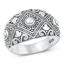 Load image into Gallery viewer, Sterling Silver Oxidized Celtic Plain Ring Face Height-13.7mm