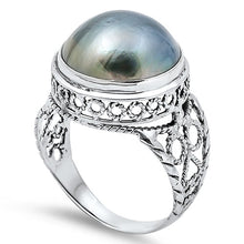 Load image into Gallery viewer, Sterling Silver Genuine Mabe Pearl Ring-17mm