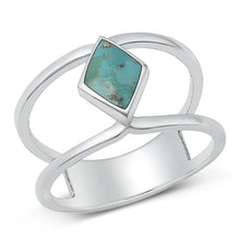 Load image into Gallery viewer, Sterling Silver Genuine Turquoise Ring-12.7mm