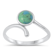 Load image into Gallery viewer, Sterling Silver Oxidized Genuine Turquoise Stone Ring-12.2mm