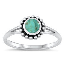 Load image into Gallery viewer, Sterling Silver Oxidized Genuine Turquoise Ring-8.6mm