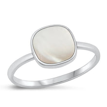 Load image into Gallery viewer, Sterling Silver Oxidized Mother of Pearl Ring-9.7mm