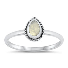 Load image into Gallery viewer, Sterling Silver Oxidized Moonstone Ring-8.8mm