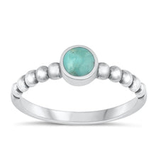 Load image into Gallery viewer, Sterling Silver Oxidized Genuine Turquoise Ring-6.2mm