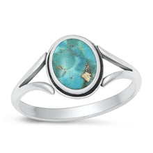 Load image into Gallery viewer, Sterling Silver Oxidized Genuine Turquoise Ring-11.2mm