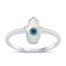 Load image into Gallery viewer, Sterling Silver Polished Evil Eye Ring