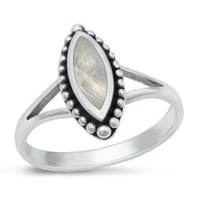 Load image into Gallery viewer, Sterling Silver Oxidized Moonstone Ring-15.8mm