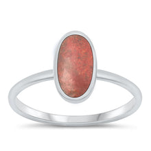 Load image into Gallery viewer, Sterling Silver Oxidized Red Coral Ring