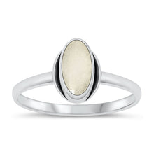 Load image into Gallery viewer, Sterling Silver Oxidized Oval Moonstone Ring Face Height-10.5mm