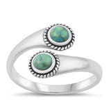 Sterling Silver Oxidized Genuine Turquoise Ring-13.1mm