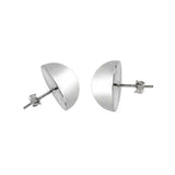 Sterling Silver Half Ball Polished Stud Earrings