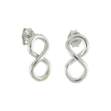 Sterling Silver Infinity Stud Earrings