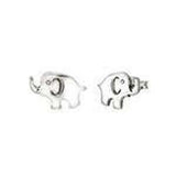 Sterling Silver Elephant Stud EarringsAnd Width 10mm