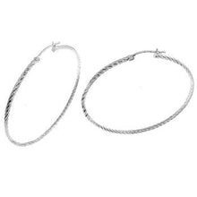 Load image into Gallery viewer, Sterling Silver D/C Hoop Earrings