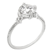 Load image into Gallery viewer, Sterling Silver Round CZ Solitaire engagement Ring Width-8mm