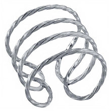Load image into Gallery viewer, Sterling Silver Twisted Tube Adjustable Size Ring with Ring Length of 15MM