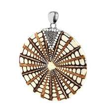 Load image into Gallery viewer, Sterling Silver Bali Shell PendantAnd Diameter 2 1/8 inch