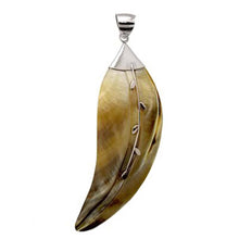 Load image into Gallery viewer, Sterling Silver Shell Leaf Pendant with Pendant Dimension of 25.4MMx81.28MM
