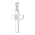 Sterling Silver Double Sided San Benito Cross Pendant