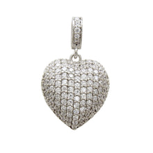 Load image into Gallery viewer, Sterling Silver Micro Pave CZ Heart Pendant