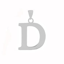 Load image into Gallery viewer, Sterling Silver Polish Initial D Pendant