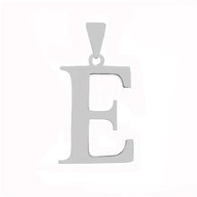Load image into Gallery viewer, Sterling Silver Polish Initial E Pendant