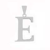 Sterling Silver Polish Initial E Pendant
