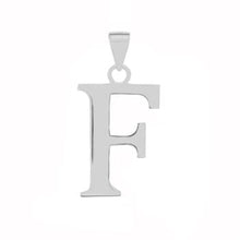 Load image into Gallery viewer, Sterling Silver Polish Initial F Pendant