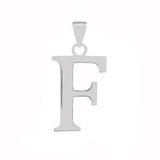 Sterling Silver Polish Initial F Pendant