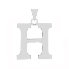 Load image into Gallery viewer, Sterling Silver Polish Initial H Pendant