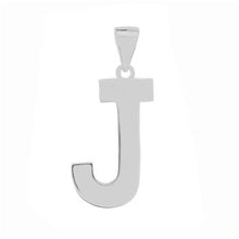 Load image into Gallery viewer, Sterling Silver Polish Initial J Pendant