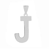 Sterling Silver Polish Initial J Pendant