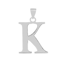 Load image into Gallery viewer, Sterling Silver Polish Initial K Pendant