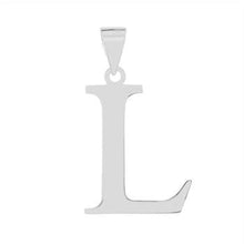 Load image into Gallery viewer, Sterling Silver Polish Initial L Pendant